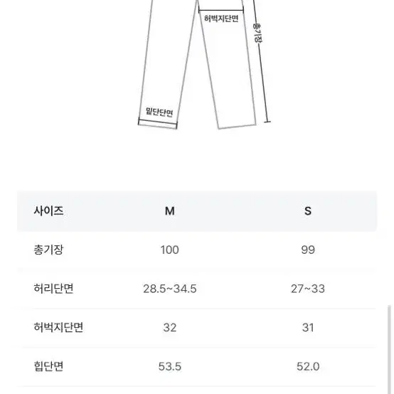 블랙업 핑크 버튼 와이드 코튼팬츠 s