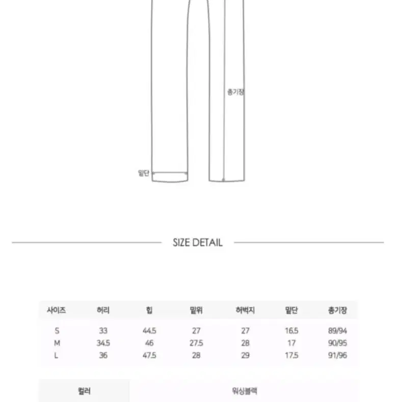 로빈유 오디너리 콘 데님 팬츠 워싱블랙 S