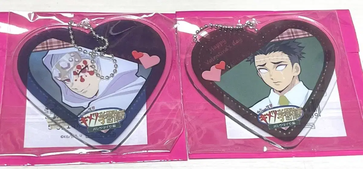 Demon Slayer Demon Slayer Gakuen Valentine dey Woodzui Kyomei Heart Charm Set