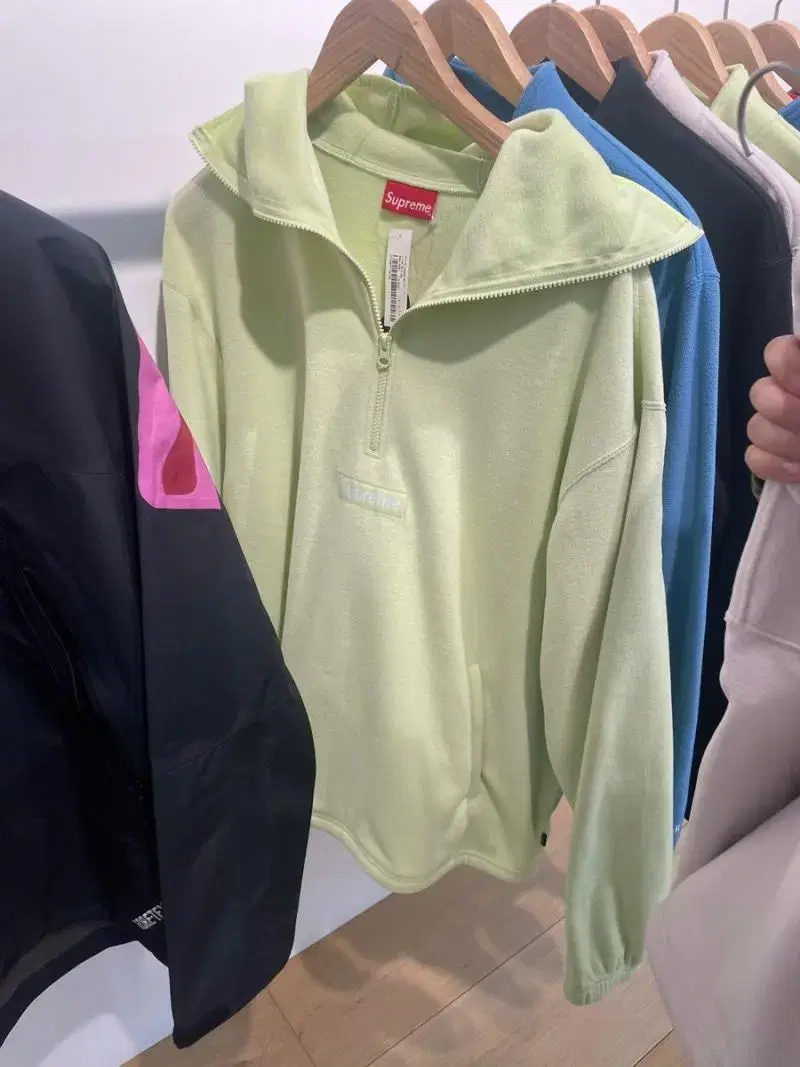 Supreme Polartec Fleece Hoodie Lime