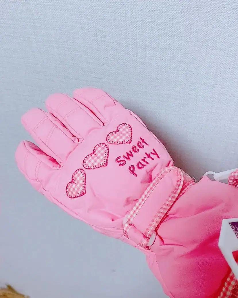 Vintage Baby Pink Gloves