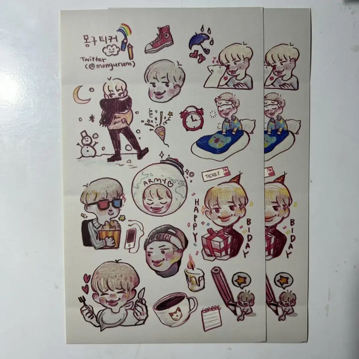 Bangtan Fanart Jun Nam Jun RM sticker Mongutiker