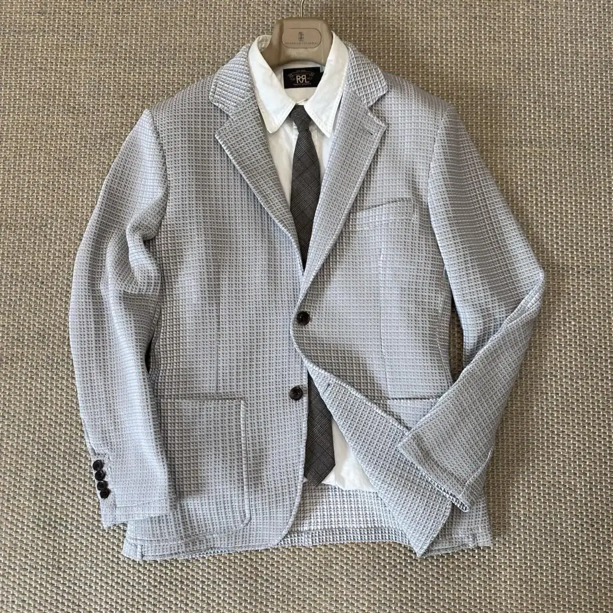 Hermes Geometric embossed blazer in the finest fabric of all time