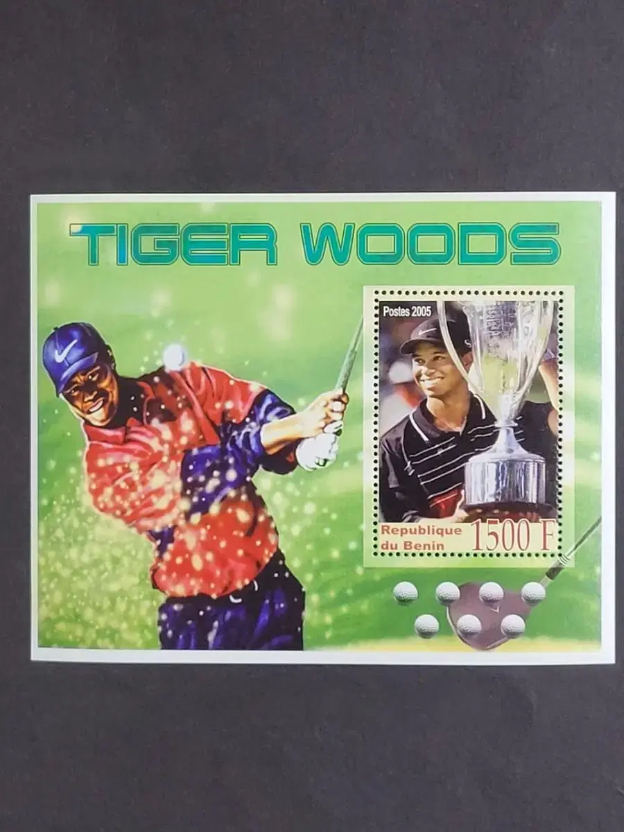 2005년 세계골프계의 황제 타이거우즈기념 우표Tiger Woods