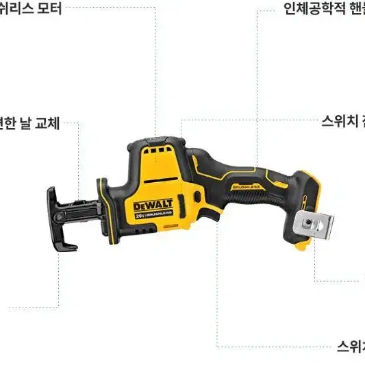 디월트/디월트미니충전컷소/18~20v/정품/새상품/베어툴/본체만/충전톱