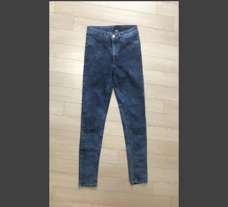 New) H&M Long Ripped High Waist Distressed Skinny Jeans 28 Jin Blue