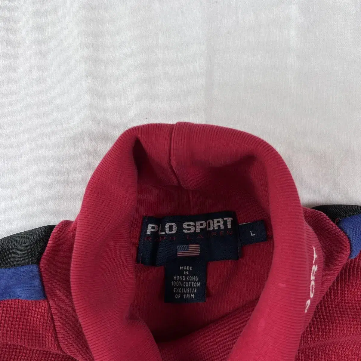 90s 폴로스포츠 polo sport 스펠아웃 아크틱 목폴라 긴팔티셔츠