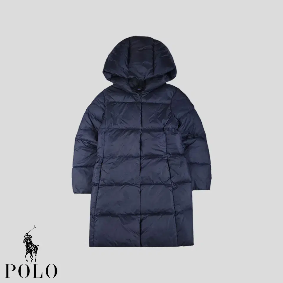 Polo Ralph Lauren Navy Pony Vahn-Gwang Kids' Hooded Nylon Duck Down Long