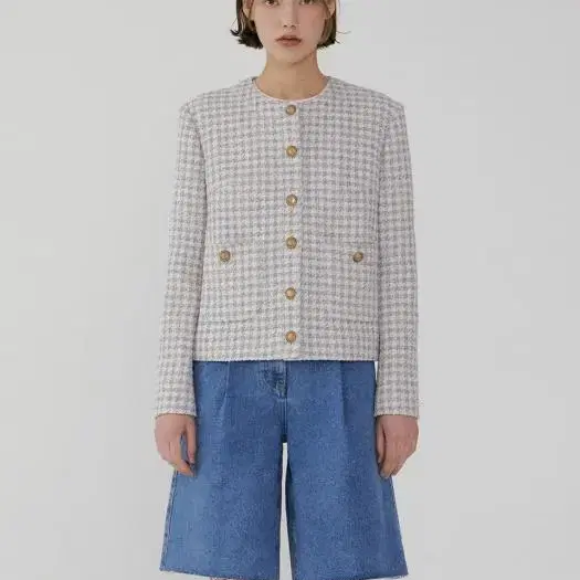 Jsny 트위드 Classy Round Tweed Jacket S