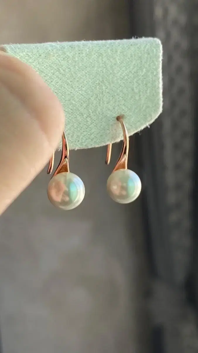 Rose gold spoon earrings