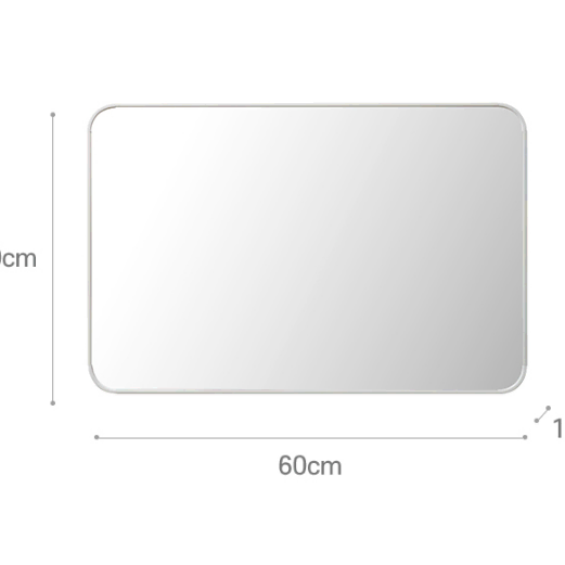 사각 화장대 벽걸이 부착거울 무타공 알루미늄 합금 고화질 미러