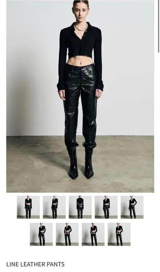 보헤미안서울 라인 레더 팬츠 line leather pants