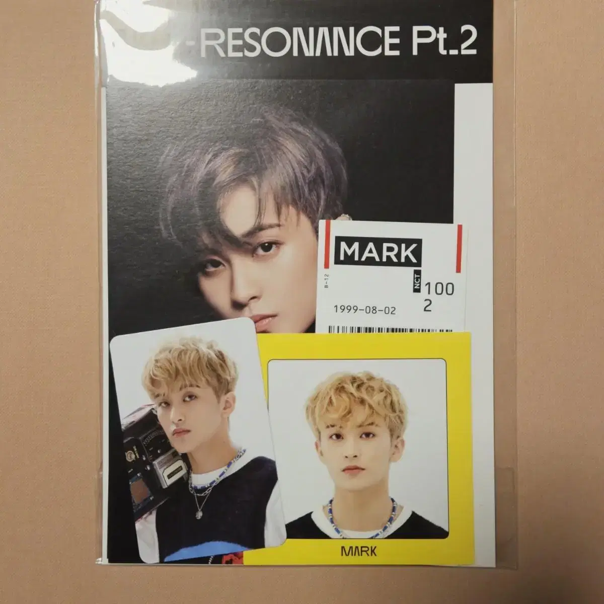 (unsealed) nct mark Resonance Part 2 photocard sticker Set NCT