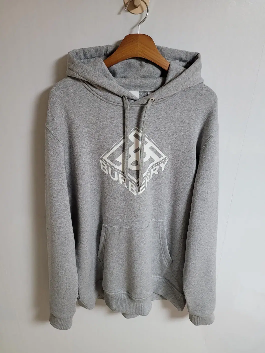 Burberry Grey Albian TB Logo Hoodie XL 8046618