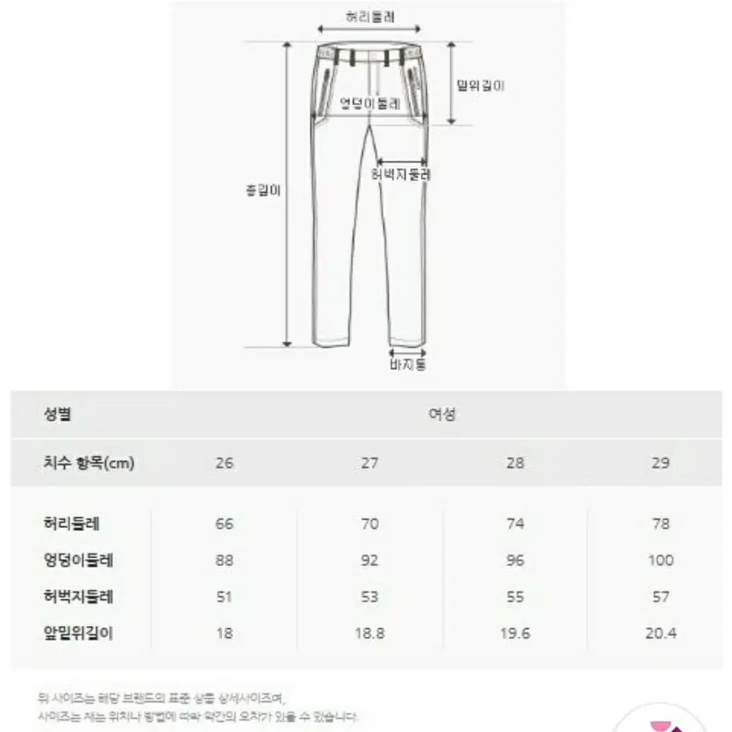 [새상품]디스커버리 여성 슬림핏 데님진