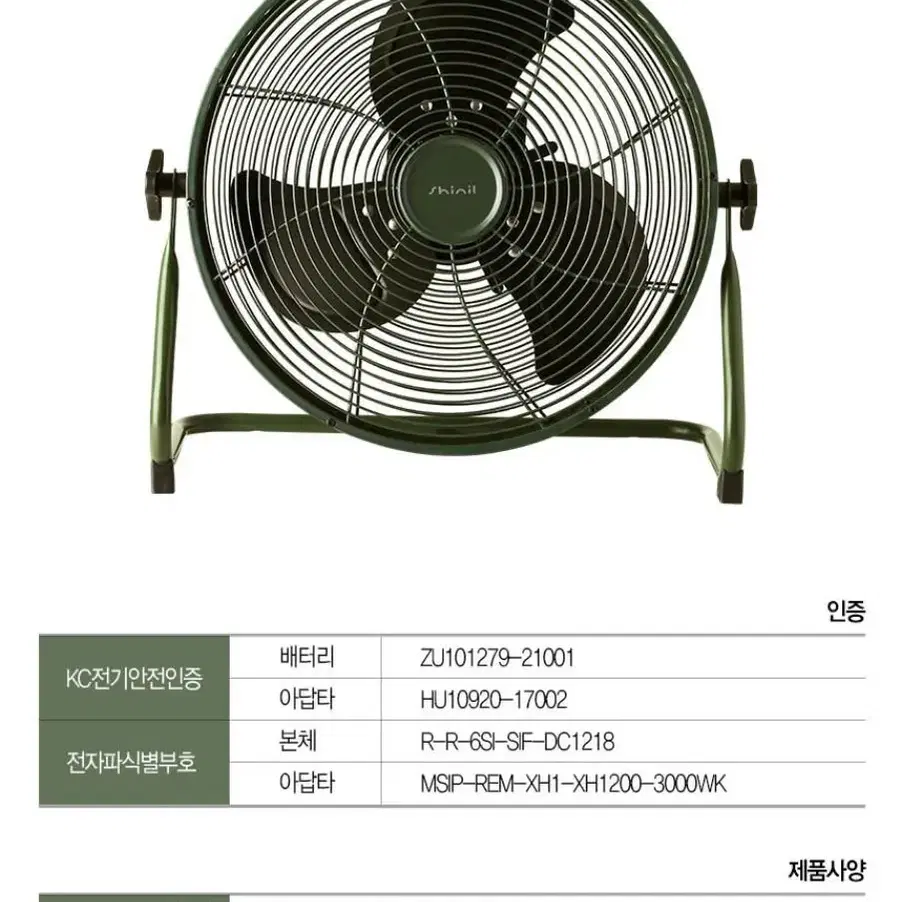 신일 무선 캠핑 선풍기 14인치 새상품 박스풀셋