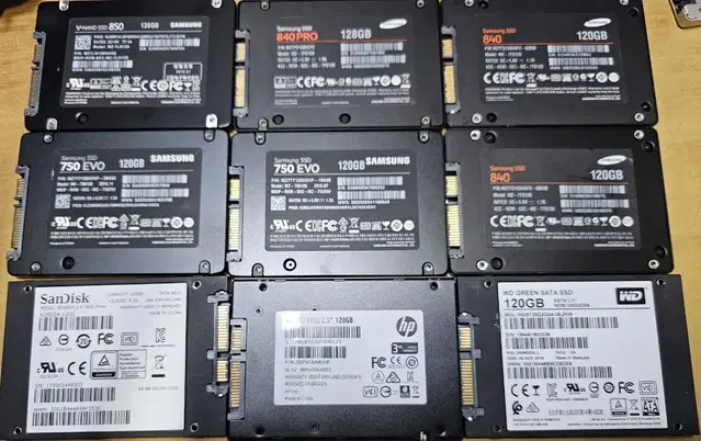 WD, 삼성 SSD 120GB, 128GB 팝니다