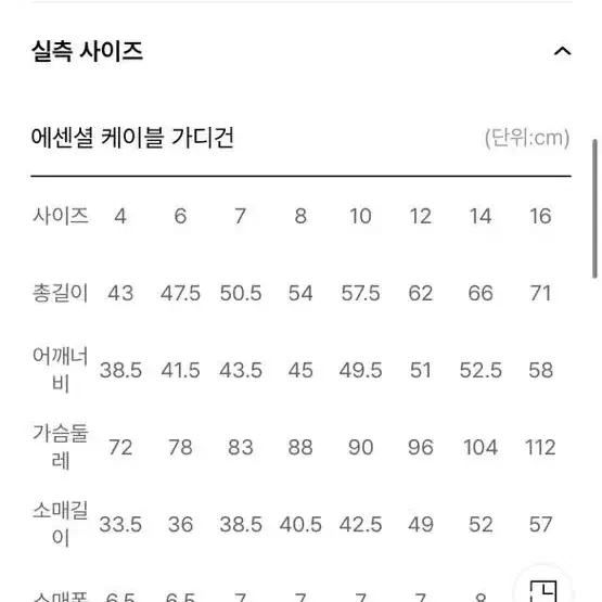 타미힐피거 에센셜 케이블 가디건 14사이즈