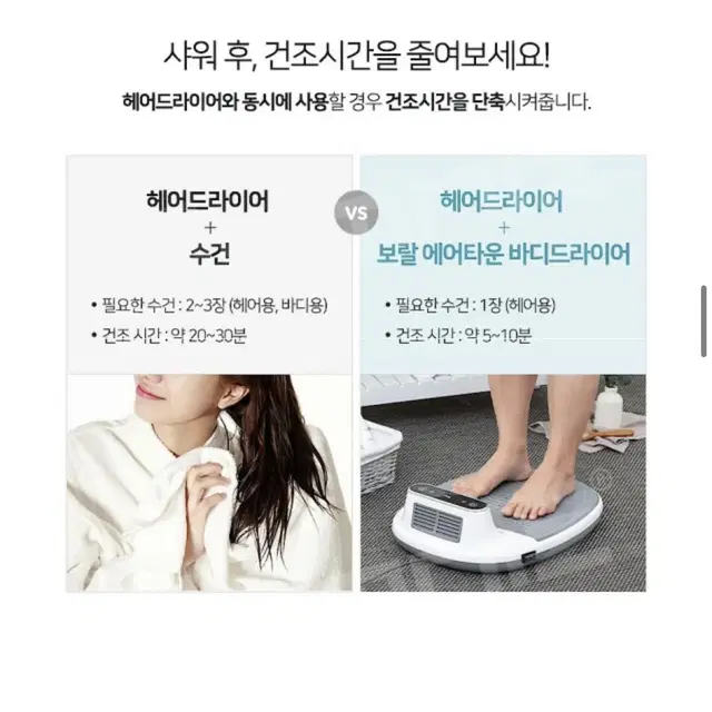 [ 새상품 / 무료배송 ] 보랄 에어타운 바디건조기 드라이어