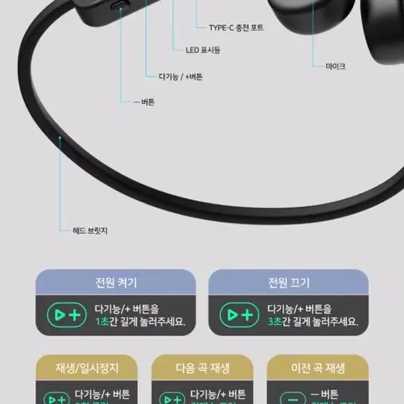 아이리버 런앤온 골전도 블루투스5.0 이어폰 헤드셋 IBC-R6