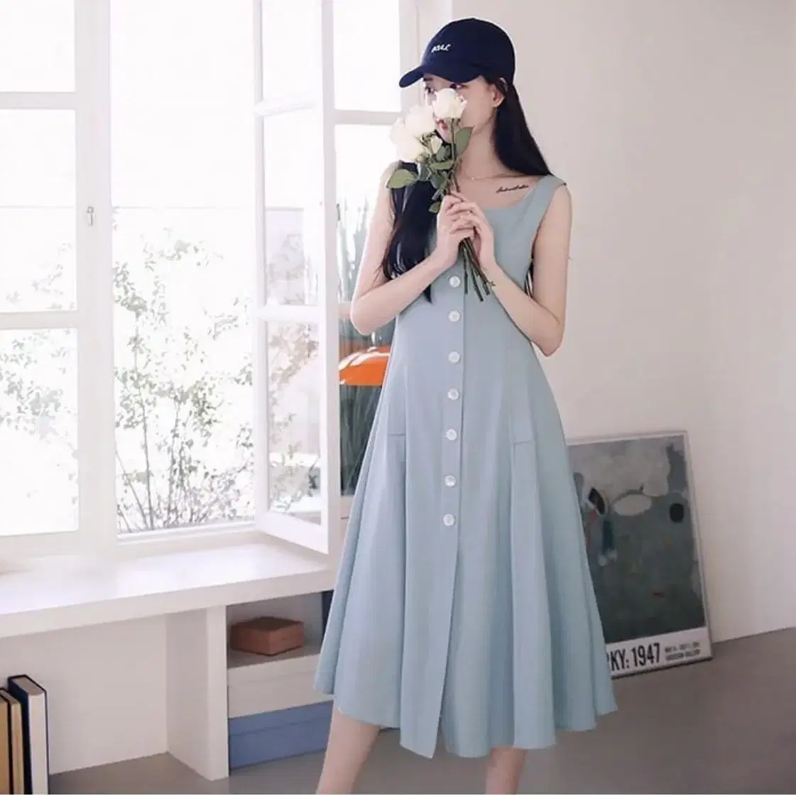 [새상품] 밀크코코아 blue dress (M size)