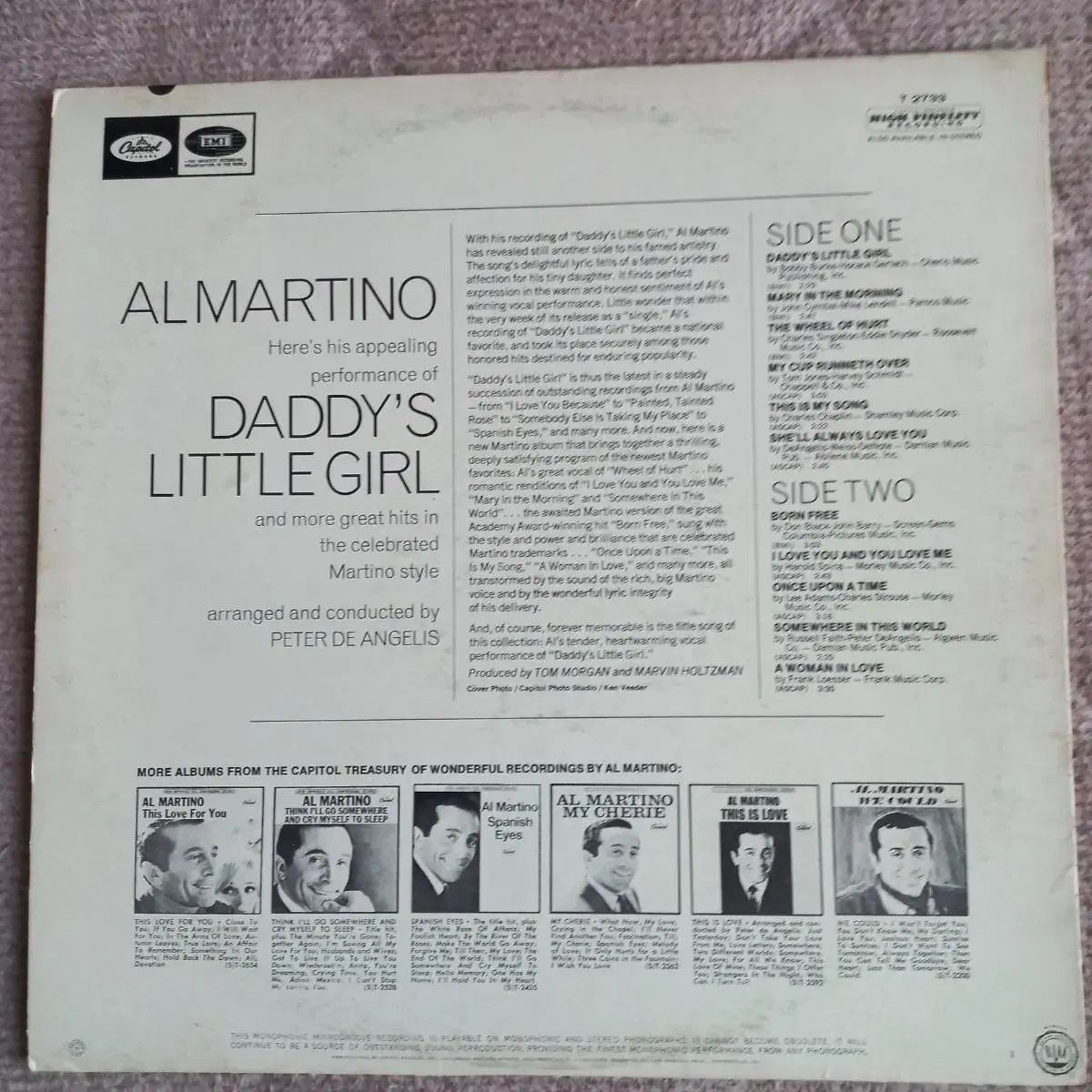 Lp중고 Al Martino / Daddy's Little Girl 음반