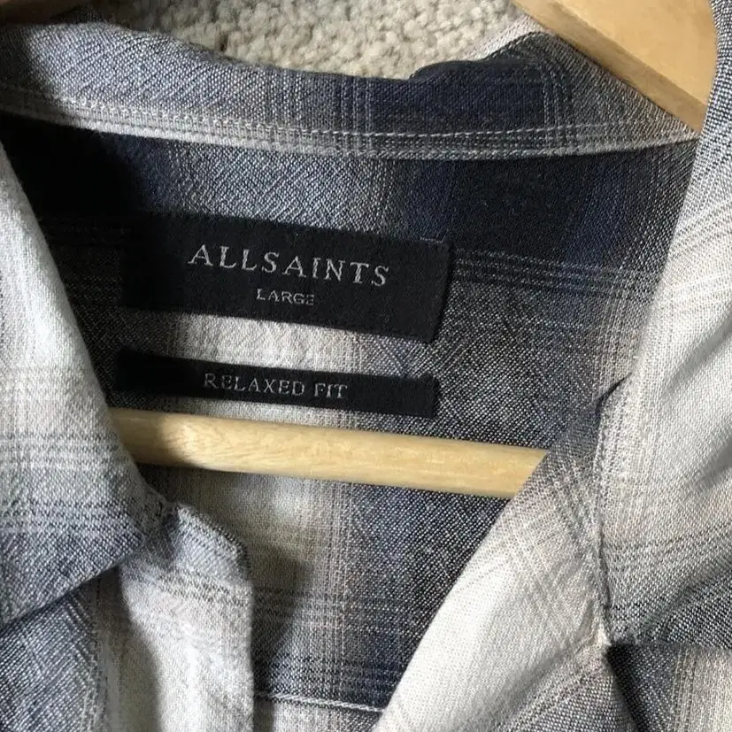 Allsaints 올세인츠 플란넬 반팔 셔츠