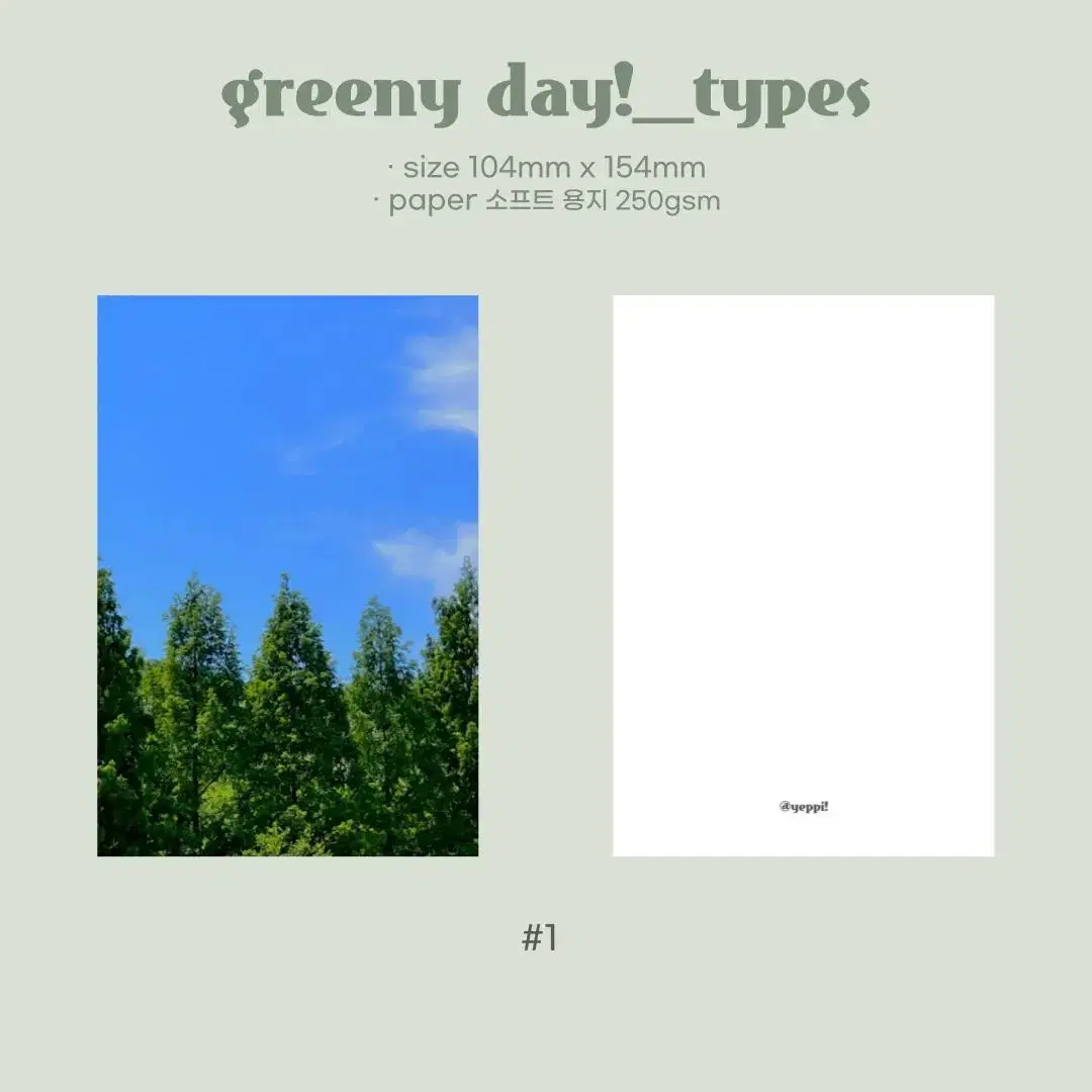 greeny day l 엽서&조각스티커