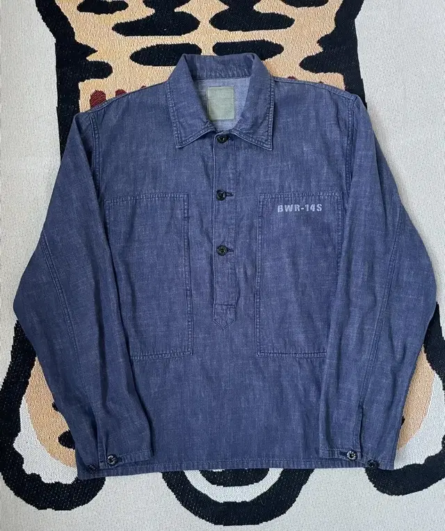 (Sale) MILITARY INDIGO DENIM HALF SHIRTS