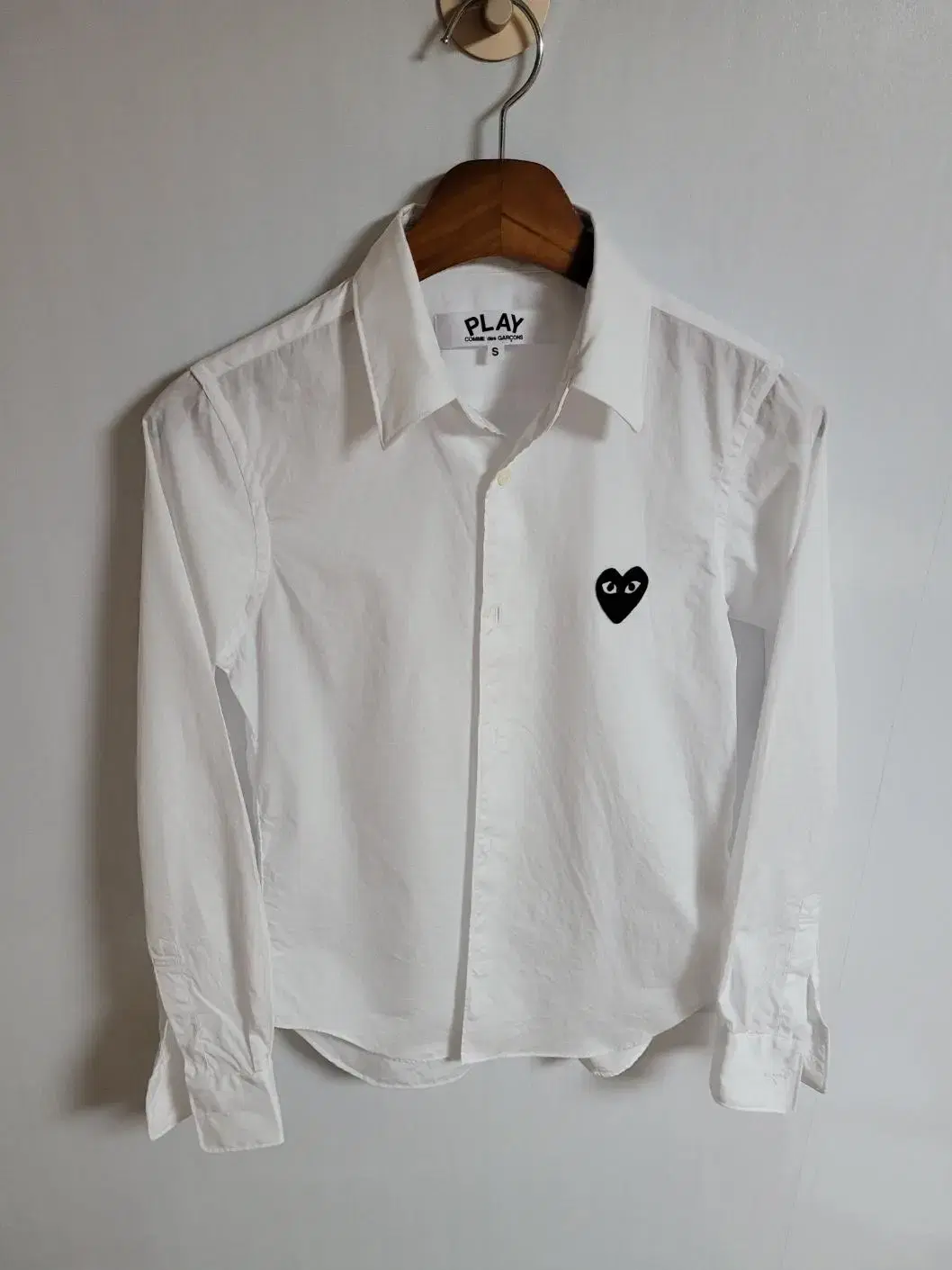 Comme des Garçons White Black Waffen Women's Shirt S AZ-B003