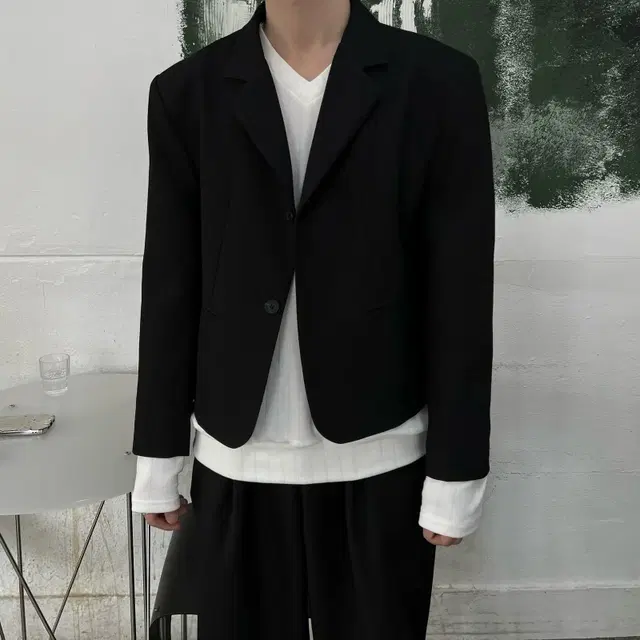 [기획] Minimal crop short jacket 남자 미니멀 자켓