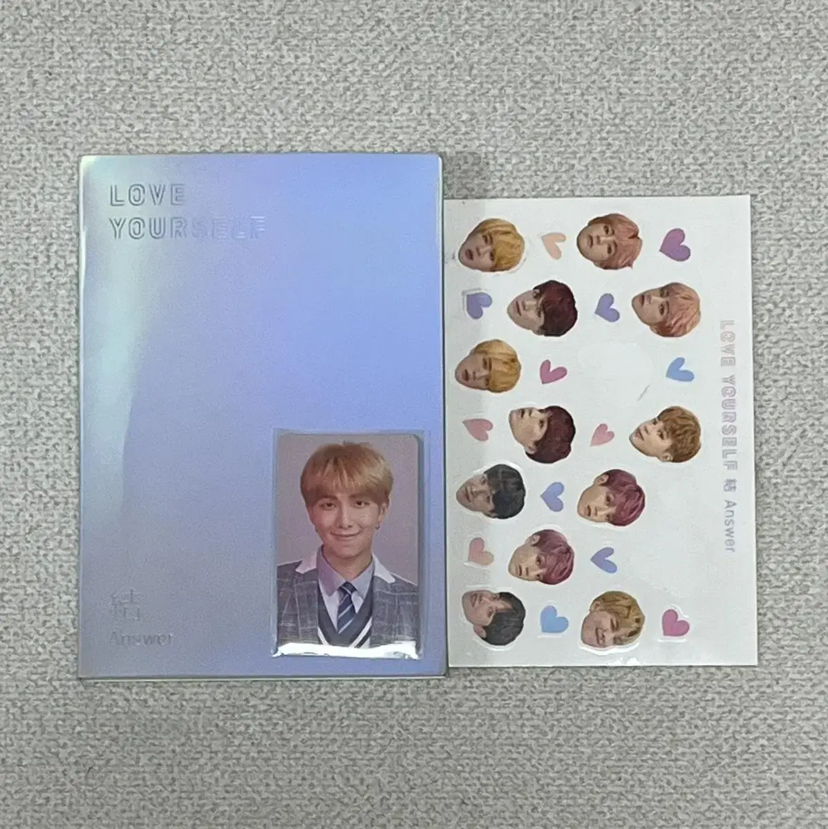 BTS love yourself album full set photocard sticker RM Namjoon jun