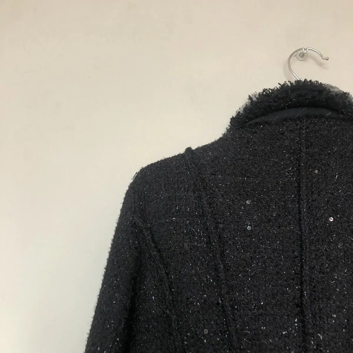 Vintage Advice black tweed long jk