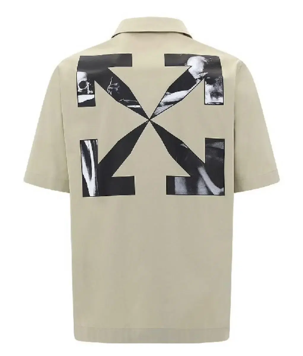 (Super Special)Off-White Beige Short Sleeve Shirt