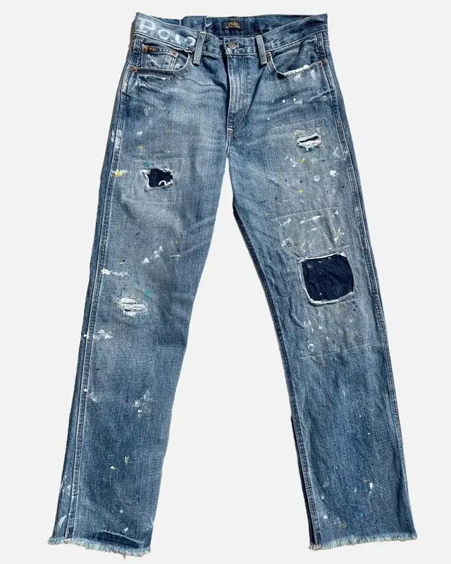 polo repair painted denim pants