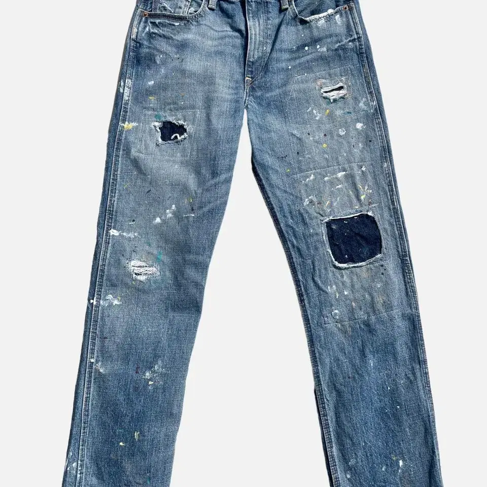 polo repair painted denim pants