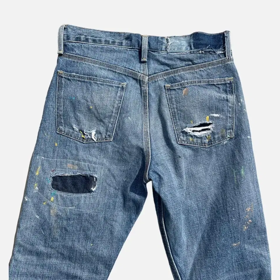 polo repair painted denim pants