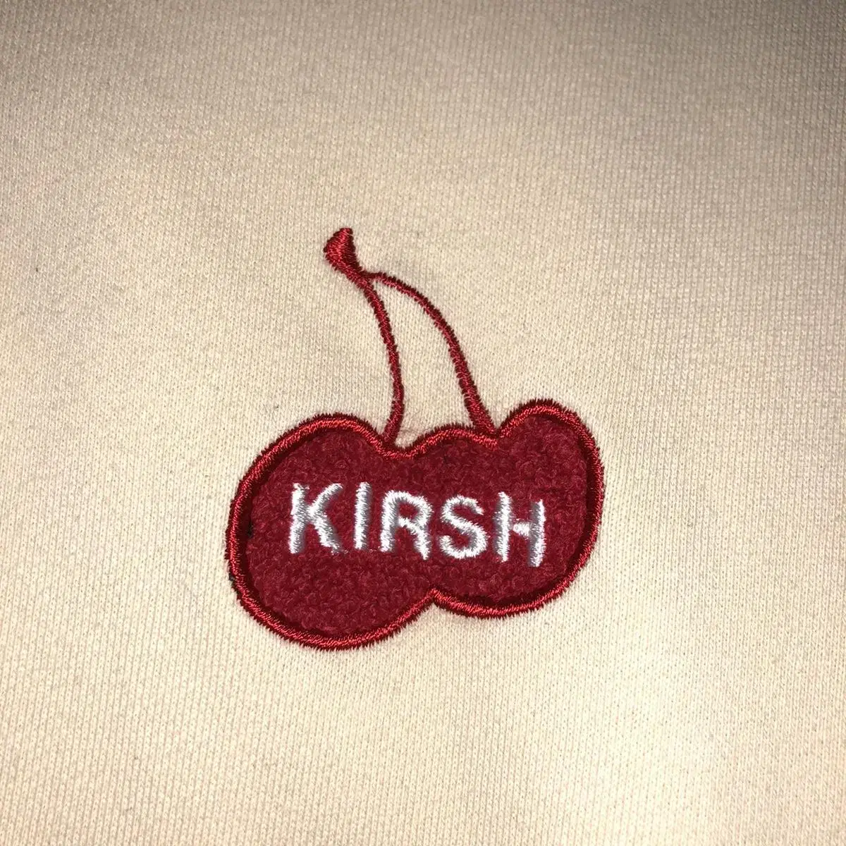 Vintage KIRSH cherry beige hood zip up