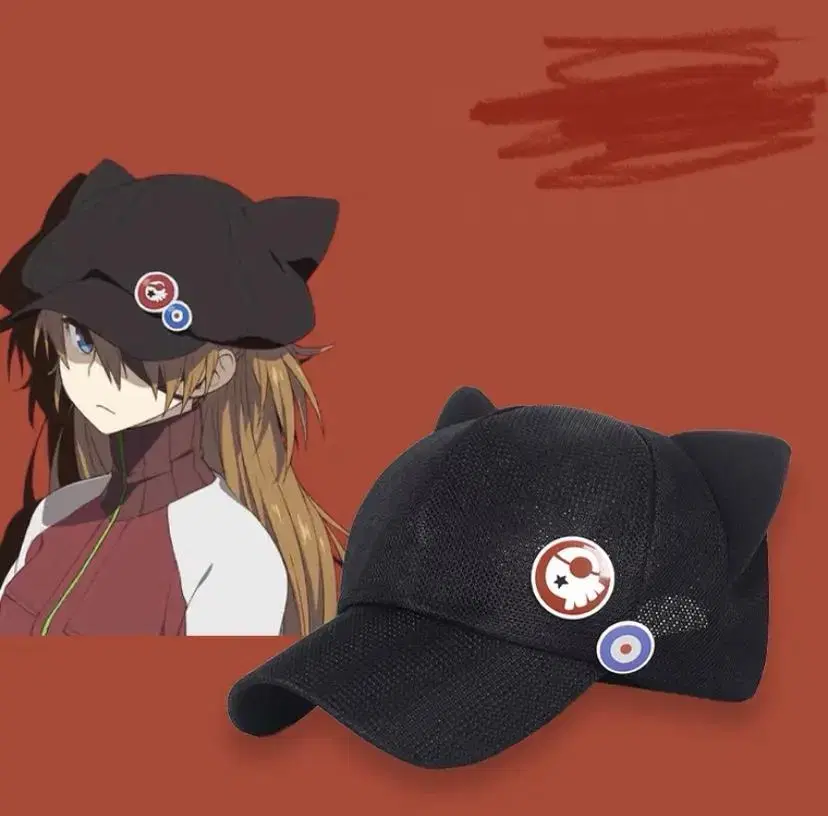 Evangelion Asuka Cosplay Badge Hat for sale