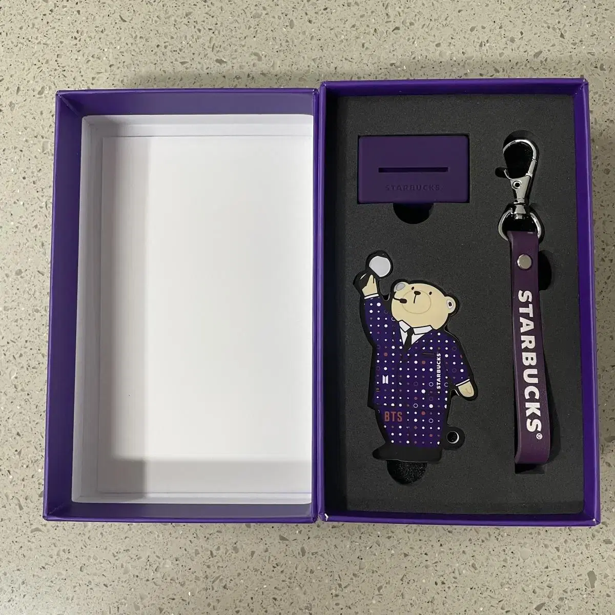 BTS Starbucks Purple Bearista Card