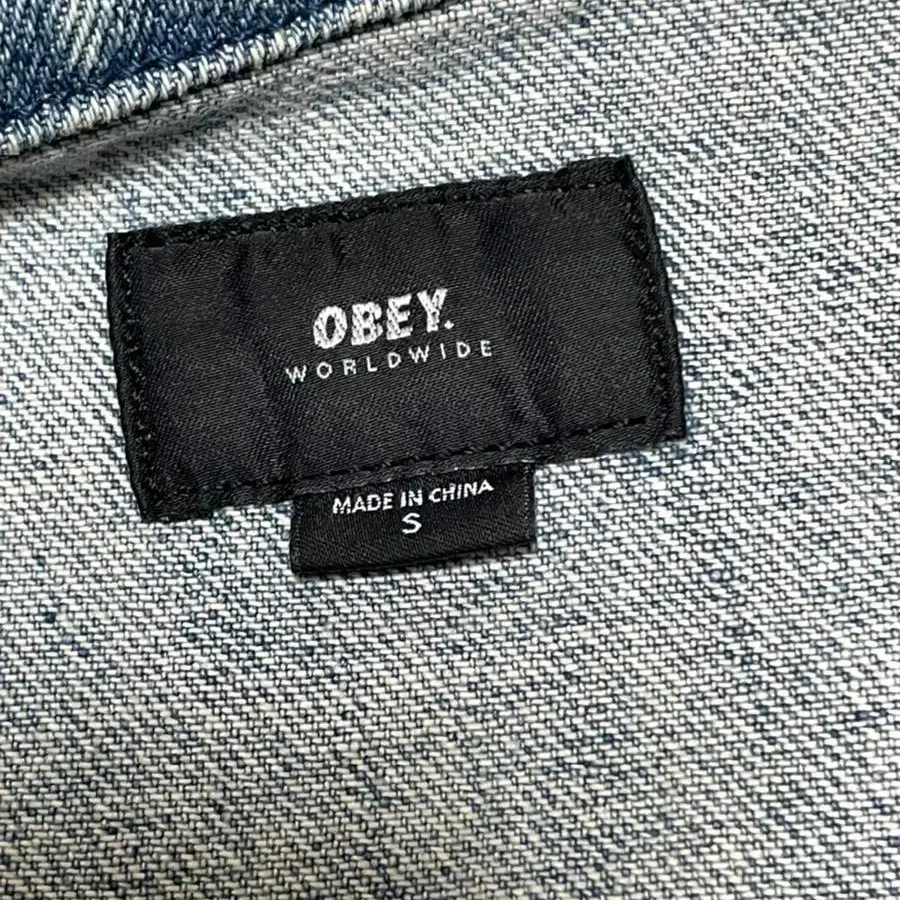 오베이 청자켓 S 사이즈 OBEY 청자켓 데님자켓