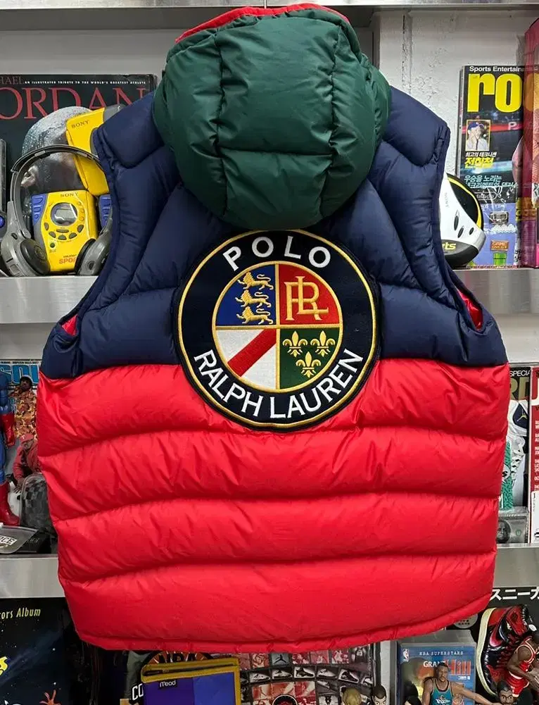 폴로 랄프로렌 half zip cookie down vest