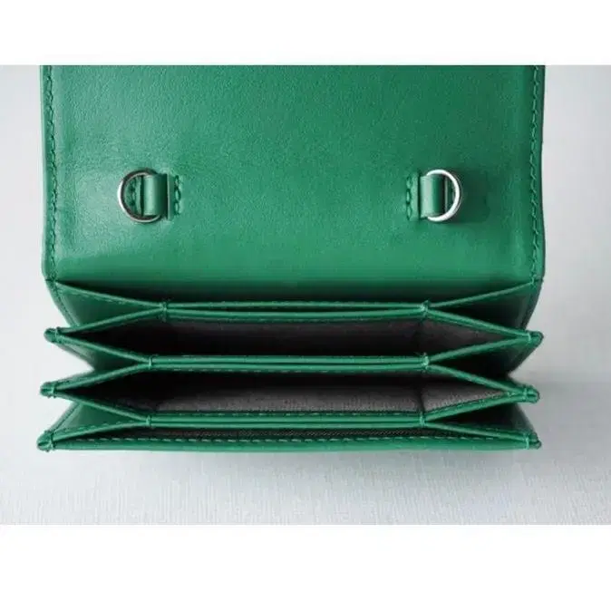 택포) 생긴대로 Flower heart wallet green 카드지갑