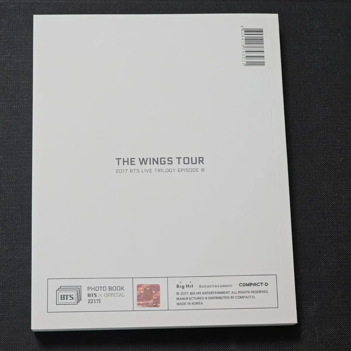 방탄소년단 윙즈 포토북 bts wings tour photobook