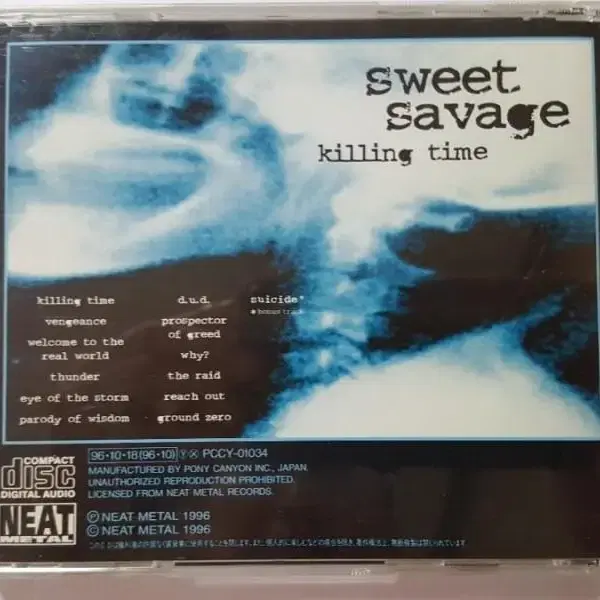 SWEET SAVAGE-KILLING TIME CD