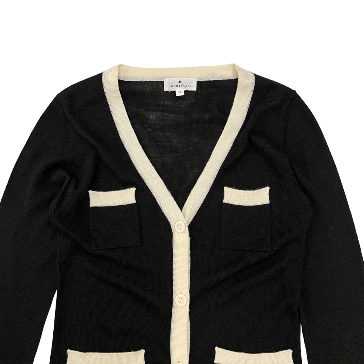 꾸레쥬 컬러블록 니트 가디건 COURREGES Cardigan