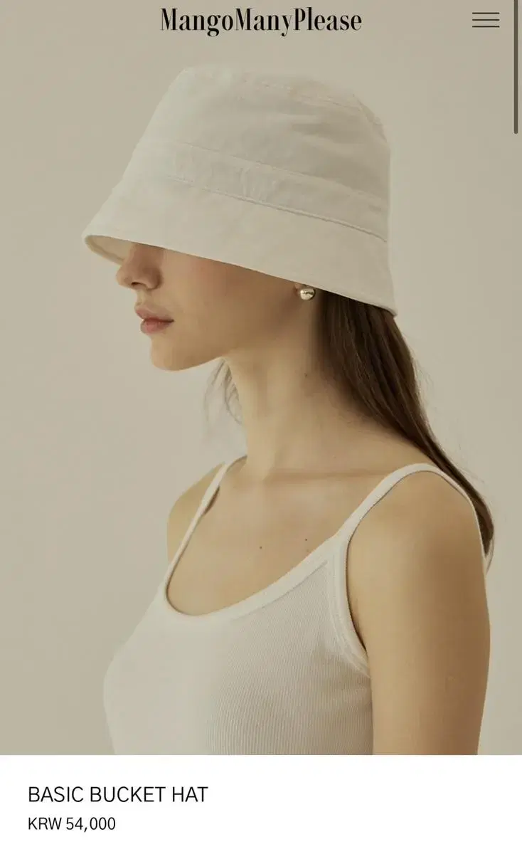 Mens Maple Basic Bucket Hat White