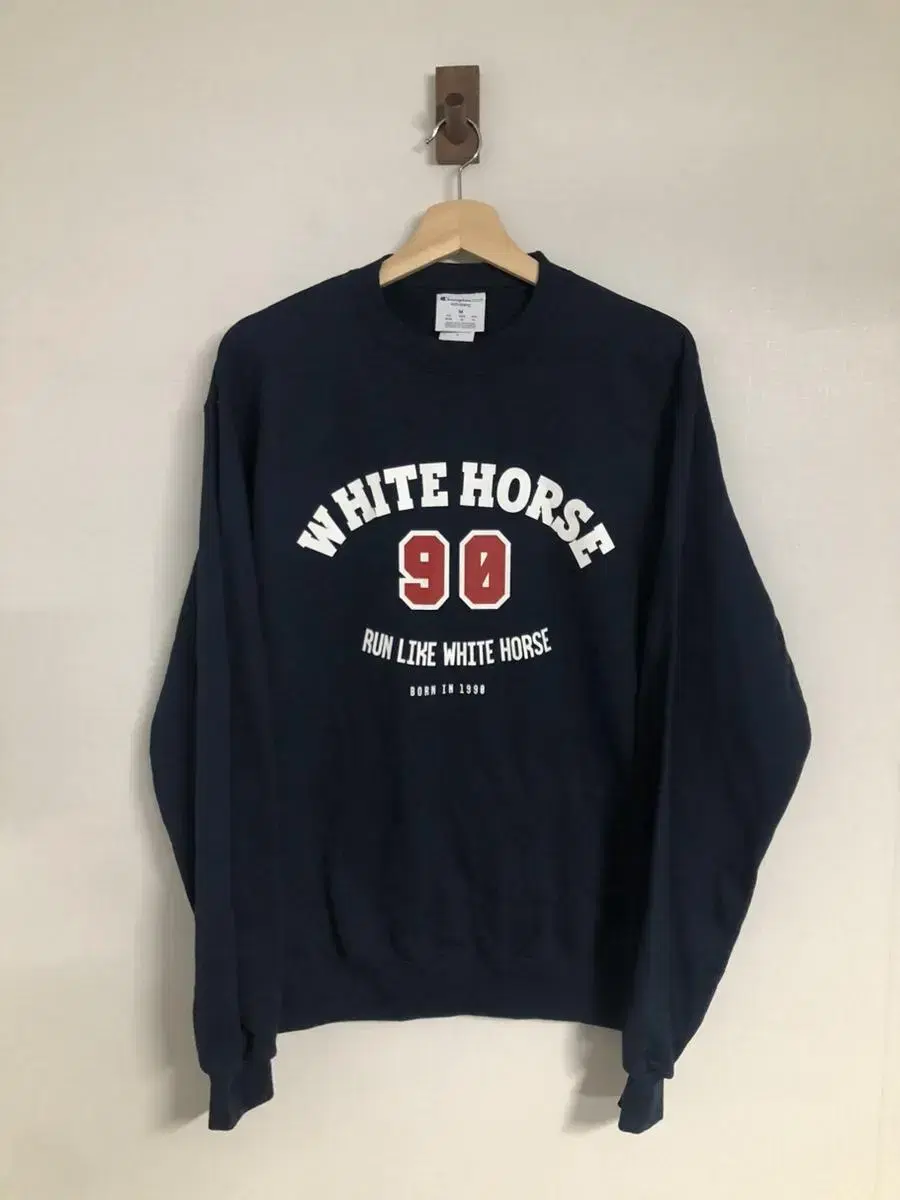 (M)Champion whitehorse man-to-man t-shirt