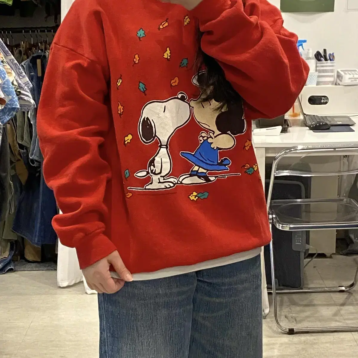 90s Peanuts 피너츠 스누피 스웻셔츠 (made in USA)