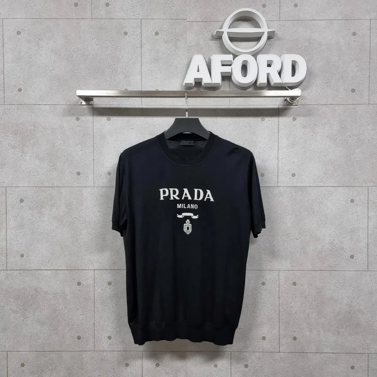 [52] Prada logo wool and cashmere knit